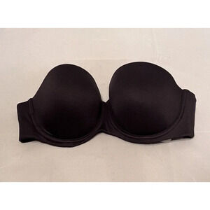 Calvin Klein Black Strapless T‎ Shirt Bra Lightly Lined 36C Multiway Strap